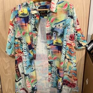 NWT  5XL Vintage Casino Sign Hawaiian Shirt Cactus